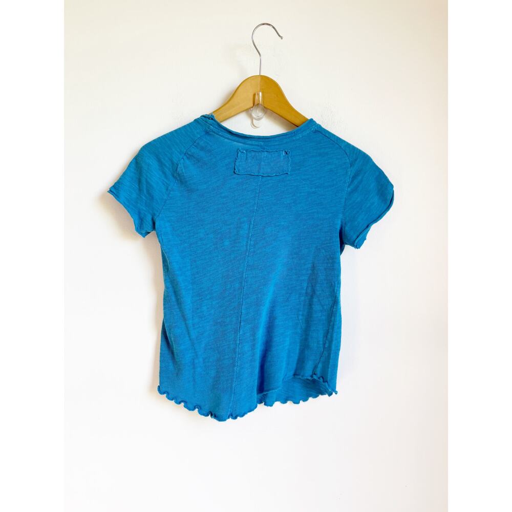 Free People NWOT Be My Baby Tee Blue Small - Picture 3 of 4